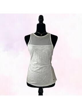 White Hollister Gem Tank Top Size Medium Y2K 2000s